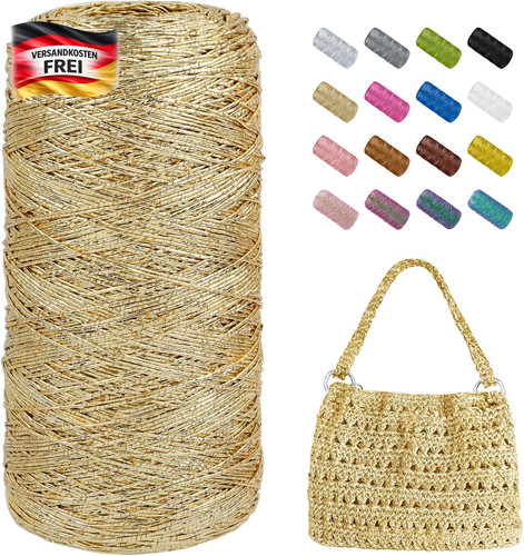 Makramee garn 1mm metallic - 1mm,