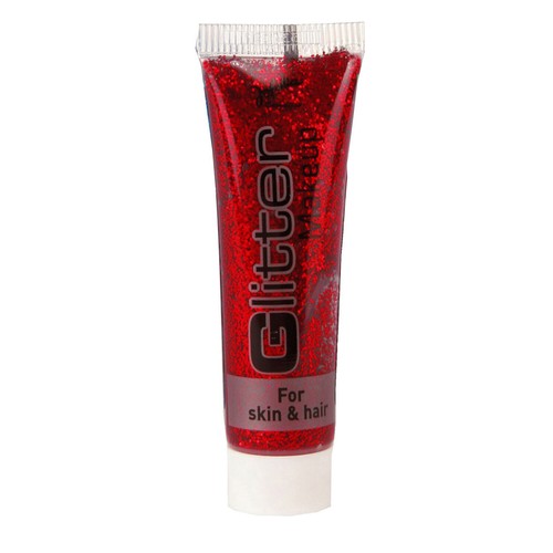 Glitter make rot - make, up