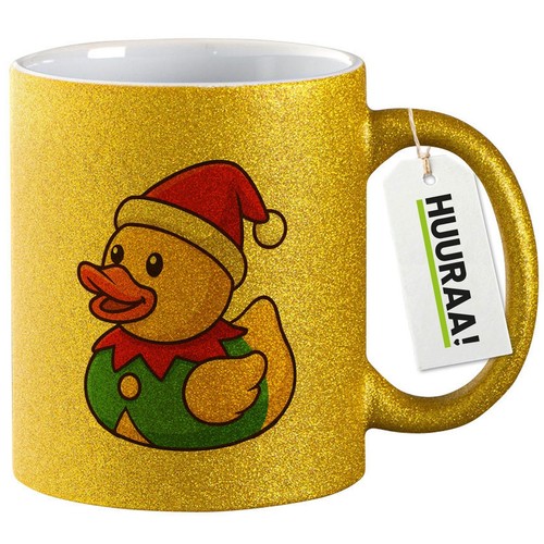 Glitzertasse quietscheente - glitzertasse,