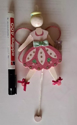 Hampelmann holz fee elfe rosa - fee,